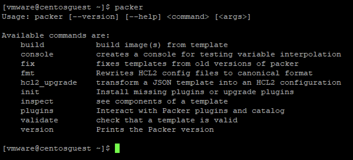 Build an incremental OVA from a VM template using Packer